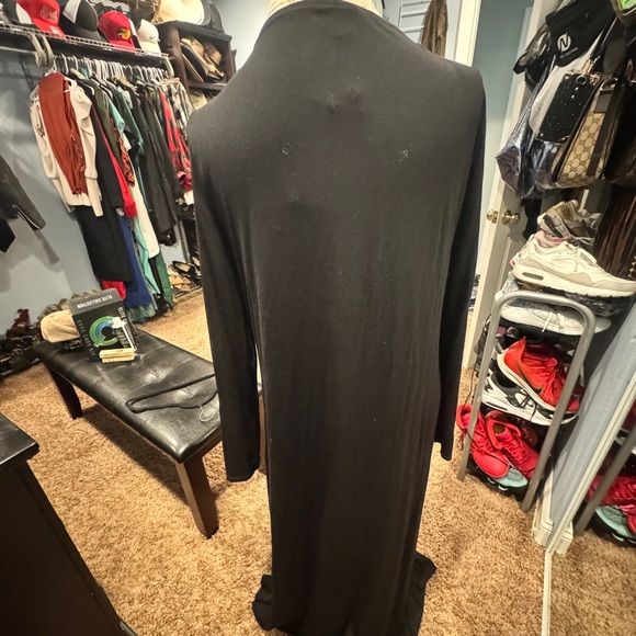 Black Long Open Cardigan - Picture 4 of 4